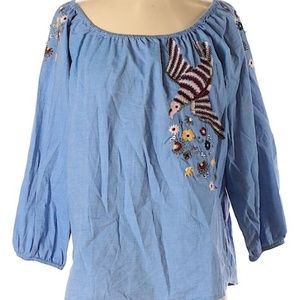 NWT New York and Company Embroidered Blouse.